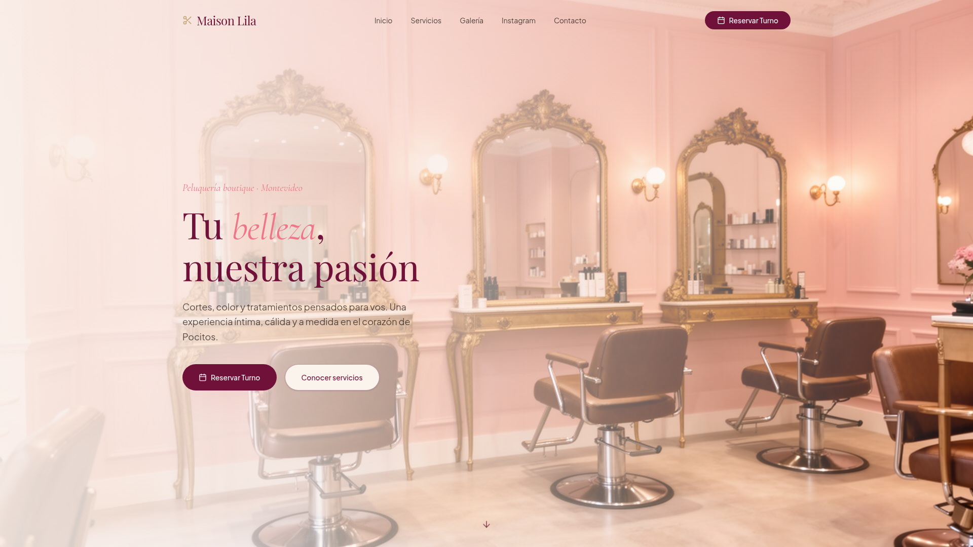 Montevideo Beauty Glow website screenshot